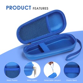 SnawikiBag Hard Carry Case Compatible with NågraCoola CLIE Sonic Facial Cleansing Brush, Waterproof Case Storage Carrying Holder Fits for Silicone Face Scrubber and Charging Cable (Box Only), Blue | SnawikiBag