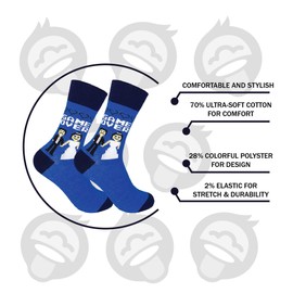 FUNATIC Game Over Novelty Crew Sock | Fun Unisex Wedding Gift with Gamer Saying and Image | Best Marriage Party Day Apparel | Anniversary Holiday Present for Men Women Groom Bride | One Size Fits Most