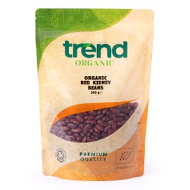 Trend Organic Red Kidney Beans - Ideal for Salads, Soups, Chile, and Stews, Rich in Protein and Fibre, Vitamins and Minerals, Certified Organic, Vegan, Non-GMO, No Perservatives or No Additives, 500g