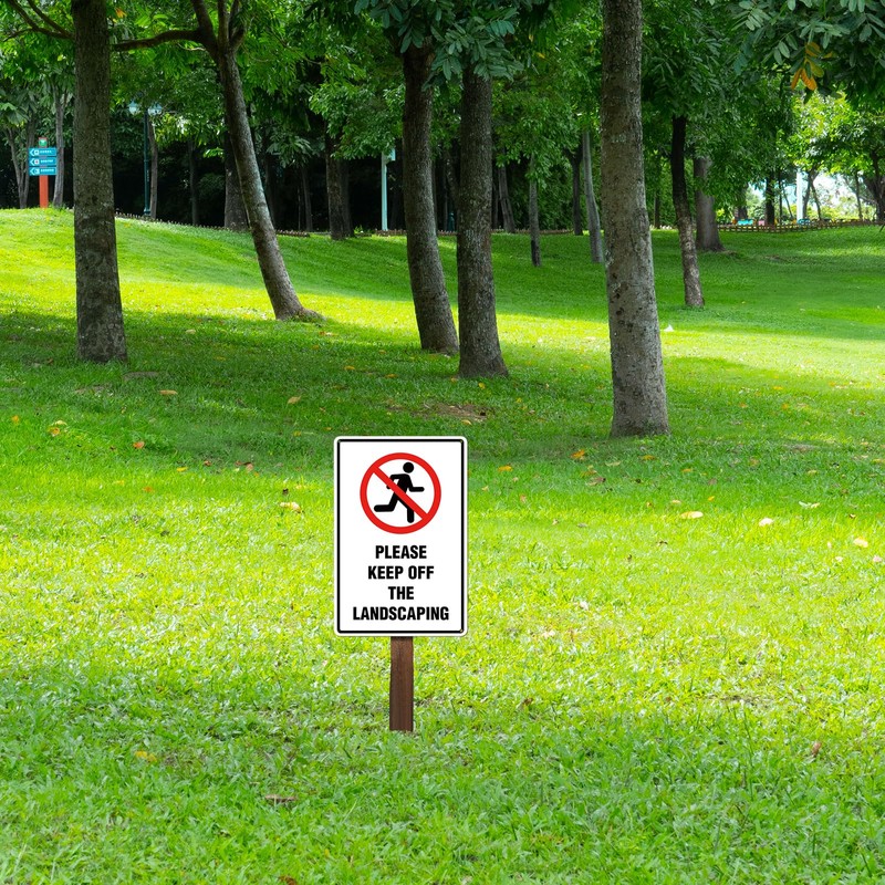 Kadezia 7.8" x 11.9" Aluminum "Please Keep Off the Landscaping"