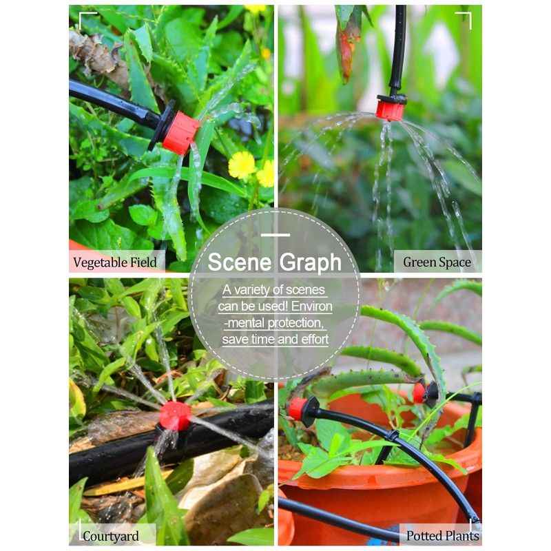 Pack of 400 Irrigation Droppers, EBANKU 1/4 Inch Irrigation Sprinkler