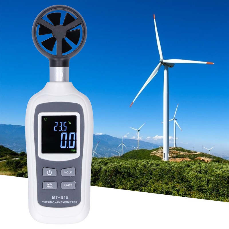 MT‑915 Mini Digital Anemometer LCD Handheld Wind Speed Gauge Meter