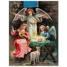 YINGJIEKISSU Angels Surrounding The Christ Child - 1000 Piece Jigsaw Puzzle for Adult