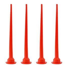 30cm/11.8in Lengthen Caulking Gun Tips Plastic Applicator Caulking Nozzle Tips Replacement Extension Red (4PCS, Thin Straight)