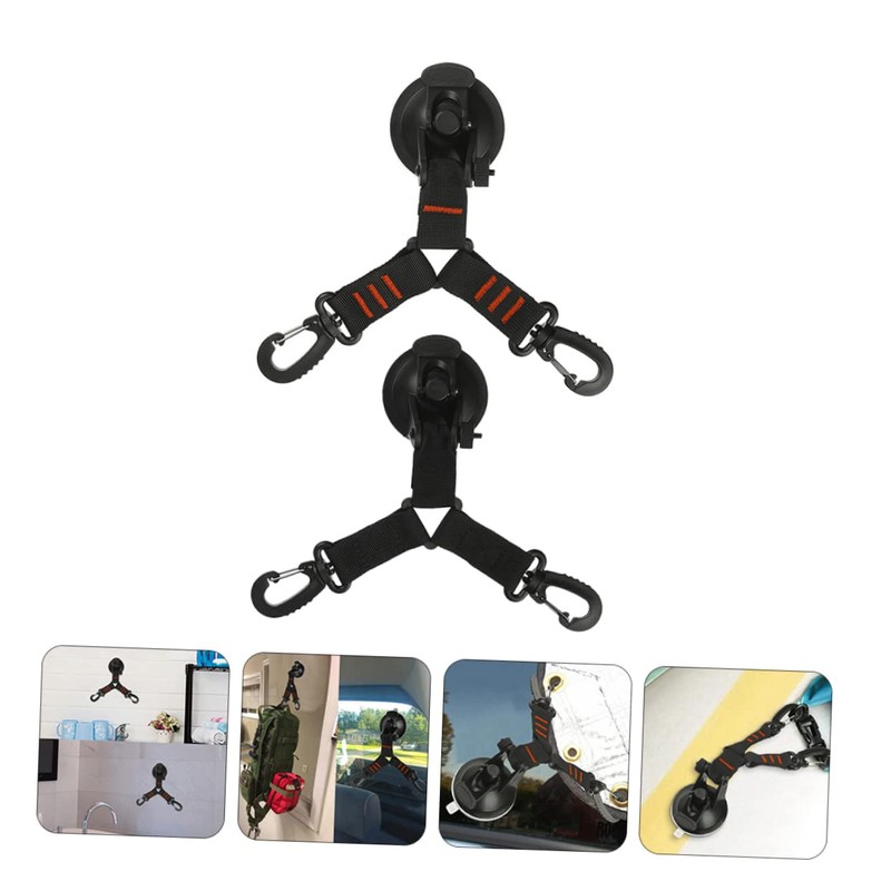 Mipcase 2Pcs Double Headed Suction Cup Hanger Durable Vacuum Hooks