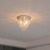 Surpars House Ceiling Light, Mini Chandelier, Silver Crystal Ceiling Lighting