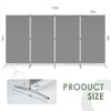 RANTILA 4 Panel Room Divider, 6 Ft Tall Folding Privacy