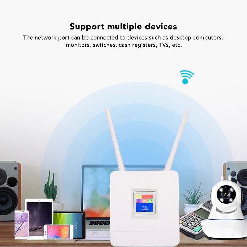 4G LTE CPE WiFi Router 3 Network Interfaces Improved Signal