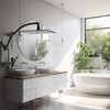 Hibbent All Metal 16'' Shower Head Extension Arm, Solid Brass