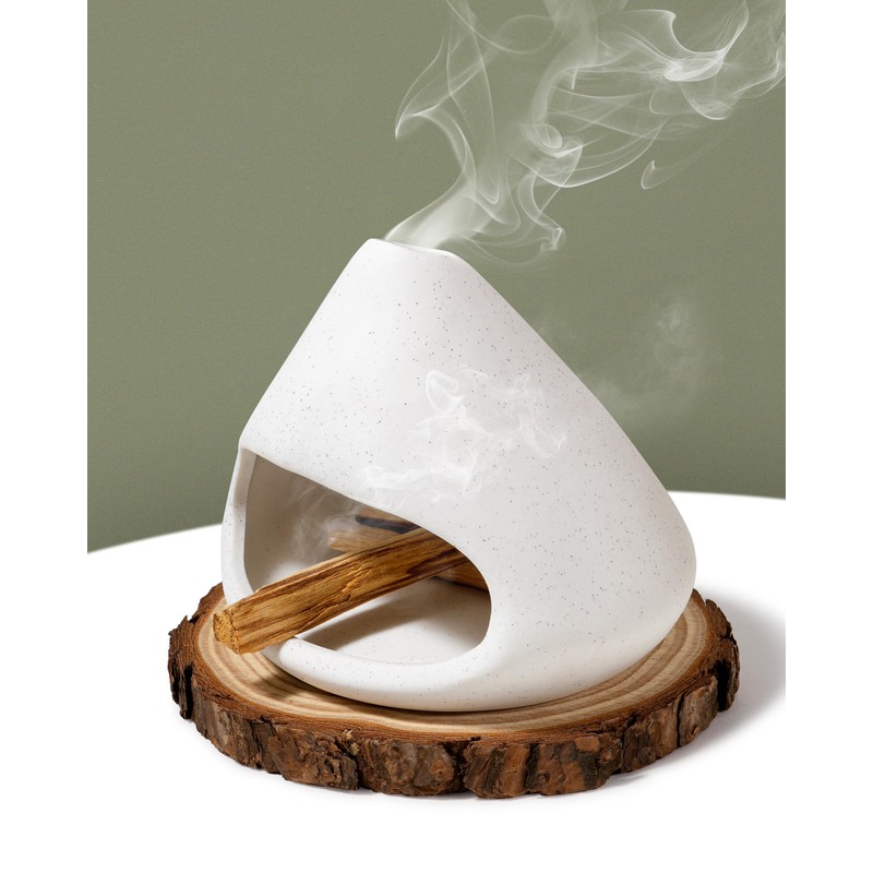 Palo Santo Holder Burner, Charcoal Bakhoor Incense Burner,Smudge Bowl,Sage Holder