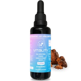 Cell Evolution Chaga Full Spectrum Liquid Mushroom Drops Supplement, Super Strength 72,000mg (15:1), Immune Support & Anti Aging, Natural & Suitable for Vegans & Vegetarians