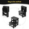 Ligebul 2-Step Stool Foldable, Non-Slip Folding Step Stool Plastic Steps