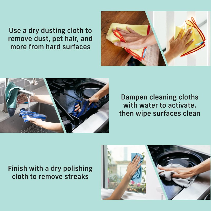 E-Cloth Home Cleaning Set, Premium Microfiber Cleaning Cloth, Household Cleaning