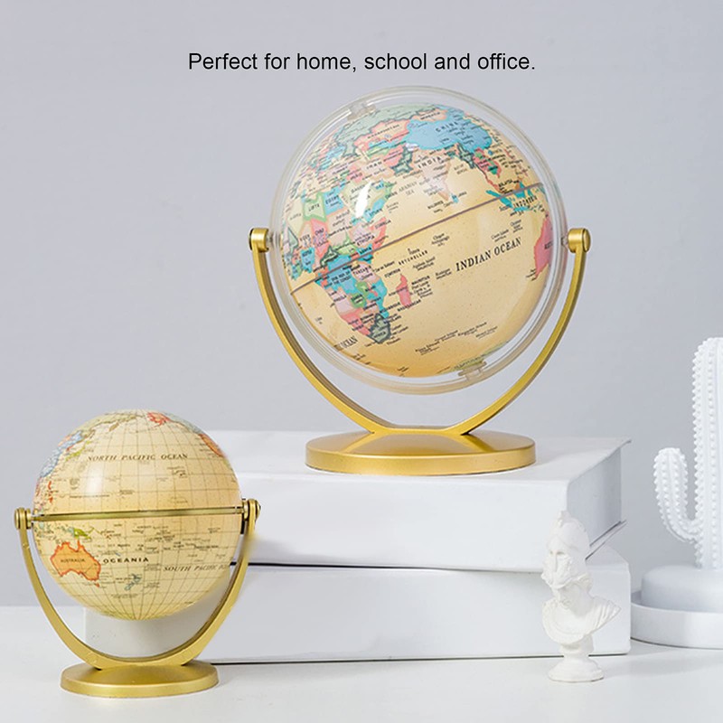 VBESTLIFE Educational Globe, Geography Learning Political Map, Modern Desktop Decoration,
