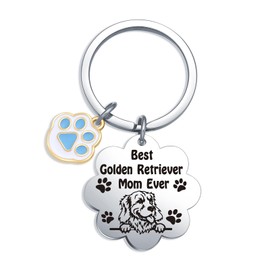 Fmekosdz Golden Retriever Gifts For Golden Retriever Mom Keychain Golden Retriever Dog Jewelry Golden Retriever Owner Gifts Pet Gifts Paw Print Charm Keychain Golden Retriever Lover Gifts
