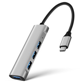 DOITOOL 4 Ports Adapter Durable Splitter for High Speed Data Transfer and Charging Extra Ports for Laptops for Go Use