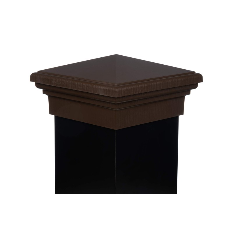 8x8 Post Cap (True 8") Brown New England Pyramid Style