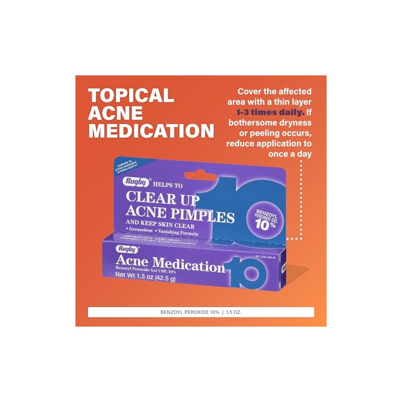 Benzoyl Peroxide Acne Treatment Gel 10% - 3 Pack