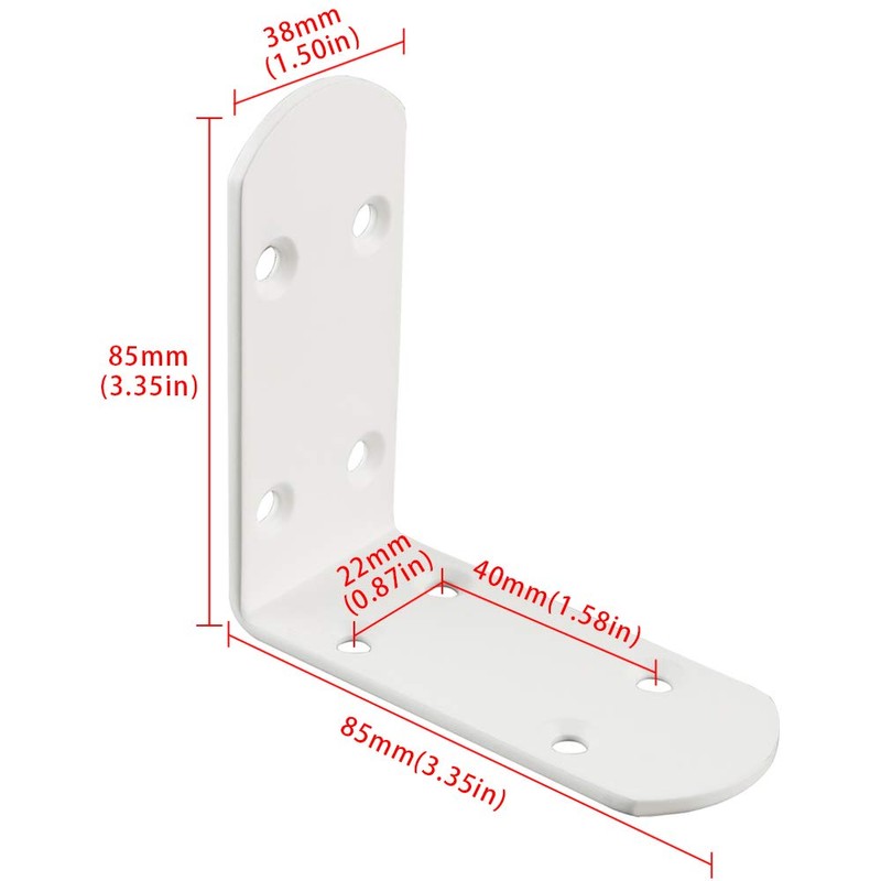 MOOCHE 4 Stück L Edelstahl Bracket, Heavy Duty Corner Brace