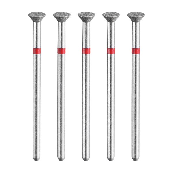 sourcing map 5pcs 200-230 Grits Diamond Grinding Bit 5mm Inverted