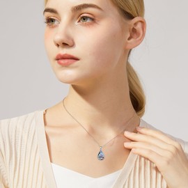 HARMONY BOLA Scottish Thistle Necklace 925 Sterling Silver Abalone Shell Scottish Thistle Pendant Lucky Jewelry Scotland Gifts for Women