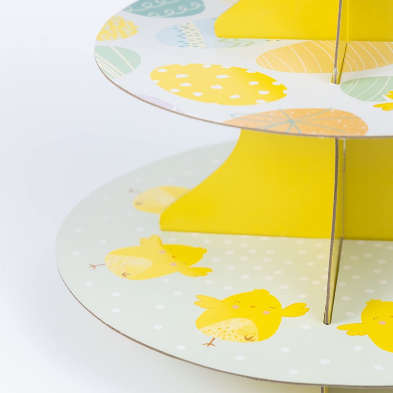 3 Tier Easter Cupcake Stand Muffin Holder Cardboard Egg Rack