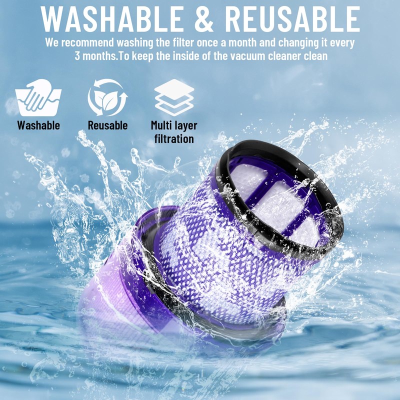 ROELLY Set of 4 Vacuum Filters for Dyson V11 V15