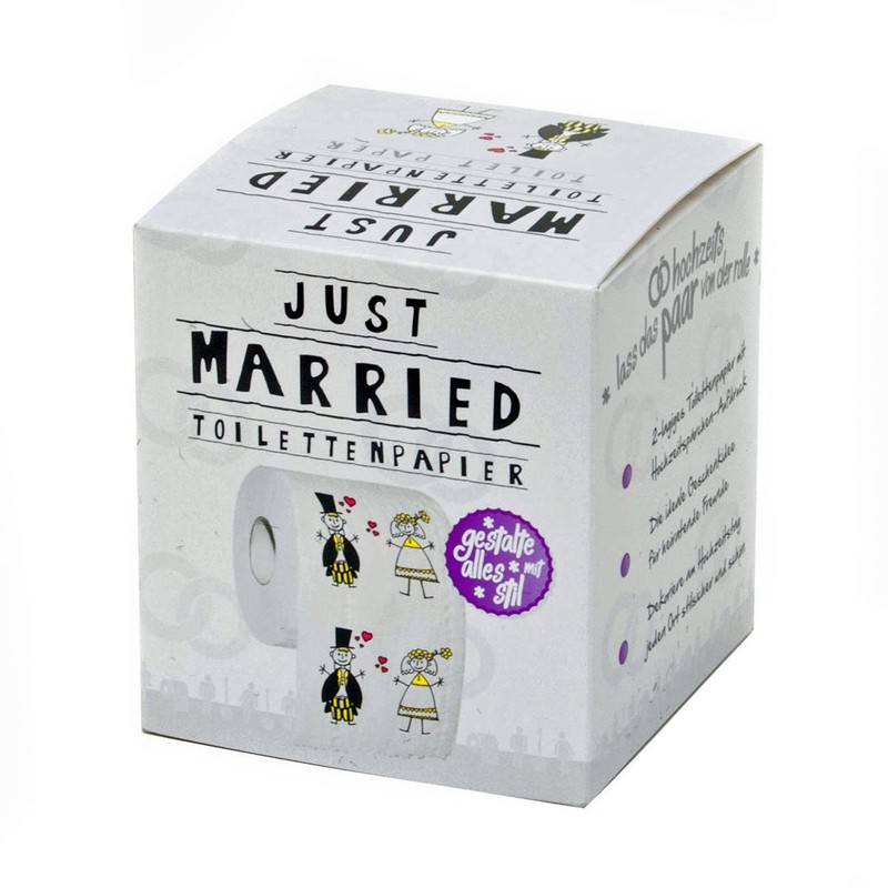 Weddings Just Married Fun toilet tissue printed