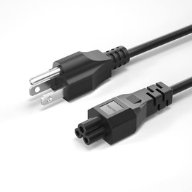 QYD 6FT Long 3 Prong Mickey Mous AC Power Cord Replacement for Epson Printer Dell HP Acer Asus Laptop Computer, LG LCD LED Smart TV, Monitor Power Cable (IEC320 C5 to NEMA 5-15P), 1Pack