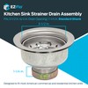 EZ-FLO Double Cup Kitchen Sink Strainer Drain Assembly, 3-1/2 to