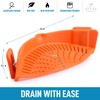 Zulay Silicone Pot Strainer - Adjustable Snap On Strainer For