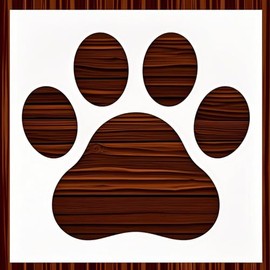 LYMSSESS Paw Print Large Wall Stencils for Painting - Cat Dog Paw Print Stencils 12x12Inch - Reusable Wall Stencils for Painting on Wood Wall Cement Home Decor (Paw A)