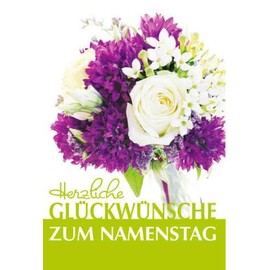 Verlag Dominique Card Name Day Bouquet Roses with Envelope