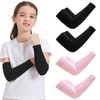 IOFLIGGA 4 Pairs Arm Sleeves for Kids,UV Sun Protection Cooling