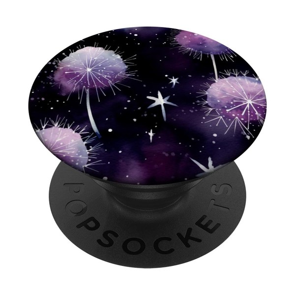 Galaxy Celestial Pattern Space Purple Allium Flower PopSockets Standard PopGrip