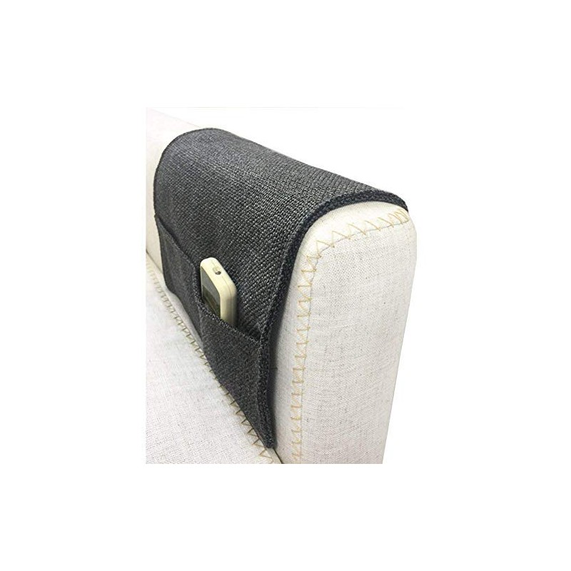 JINTN Linen Sofa Armrest Organiser - Armrest Caddy Pocket Organizer