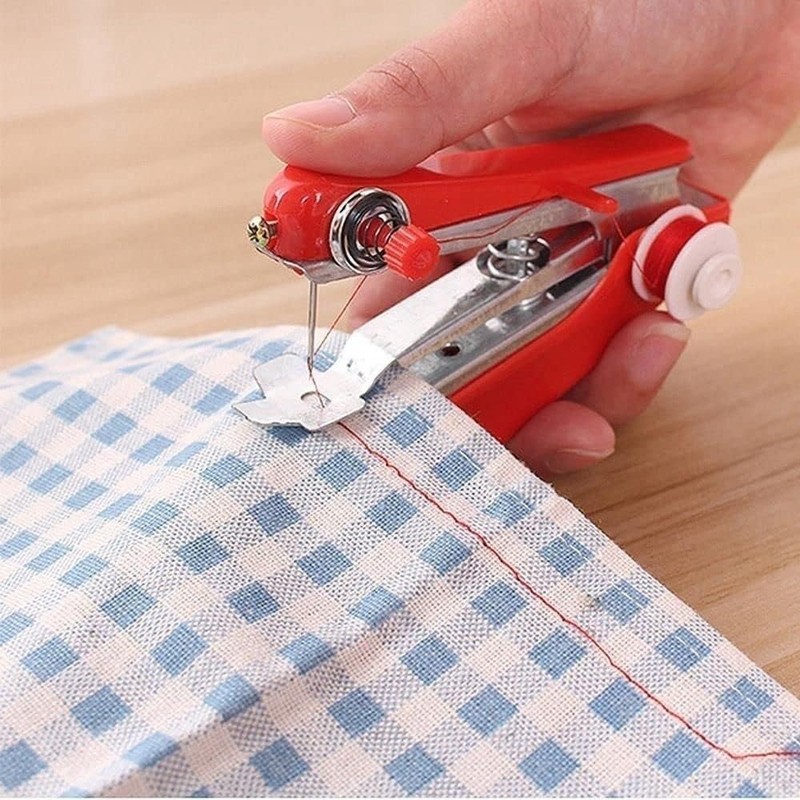 1Pc Handheld Sewing Machine, Portable Mini Manual Sewing Machine Handy