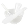 Silicone Face Mask Mixing Bowl Set, Microwavable Silicone Facial Mud Bowl with Bowl Stick Spatula, Face Mask Applicator, Measuring Cup, Cosmetic Beauty Tool for Home Salon