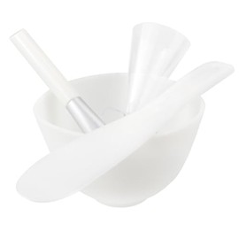 Silicone Face Mask Mixing Bowl Set, Microwavable Silicone Facial Mud Bowl with Bowl Stick Spatula, Face Mask Applicator, Measuring Cup, Cosmetic Beauty Tool for Home Salon