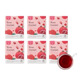 Tree of Life, Delicious Herbal Tea, Rose Garnet, Set of 6 (10 per Box), Tea Bags, Individually Wrapped Caffeinated Fruit, Herbs, Tea, Hibiscus, Apple, Pomegranate, Rosehips, Blackberry Leaf, Rose