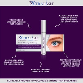 XXTRALASH Serum Profesional, Suero para el crecimiento de pestañas, Regenera el crecimiento de pestañas, 3ml