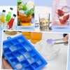 Ice Cube Tray, Silicone Square Ice Trays Easy Release Stackable
