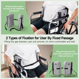 Inflatable Lateral Support for Wheelchair Side Guards,Adjustable Positioning Wedge Pillow for Side Sleeping,Wheelchair Cushion Side Padding,Body Positioners for Elderly with Strap