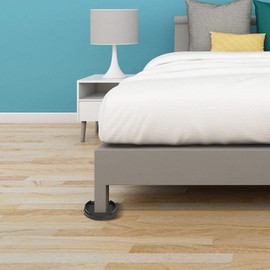 Cocoarm Bed Risers Stackable Rubber Risers Stacking Bed Raising Blocks Table Leg Risers Furniture Leg Risers Plastic Non-slip Riser For Table Desk Bed Chairs With Multi-slot Design Round Black 8pcs