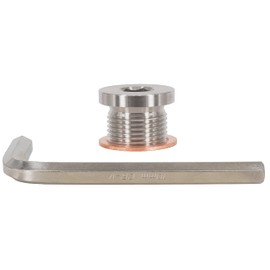 1PC Standard M20x1.5 Thread 304 Stainless Steel Inner Hex Round Head Oil Drain Plug/Pipe Fitting with Copper Washer - Universal Fit for Automotive,Car,Bike,Motocycle,ATV,UTV,Industrial-SHINTONES