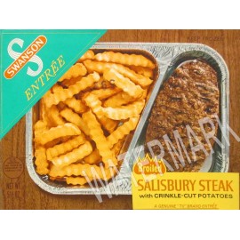 SWANSON TV DINNER Entrée box SALISBURY STEAK Fries Metal Fridge Magnet 3x4 7691