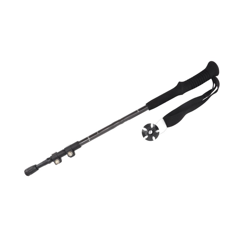 Hiking Stick 3 Section Carbon Fiber Rod EVA Foam Handle
