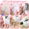 36 Sheets Tissue Flower Wrapping Paper, Milky White 11.8"x11.8" Floral