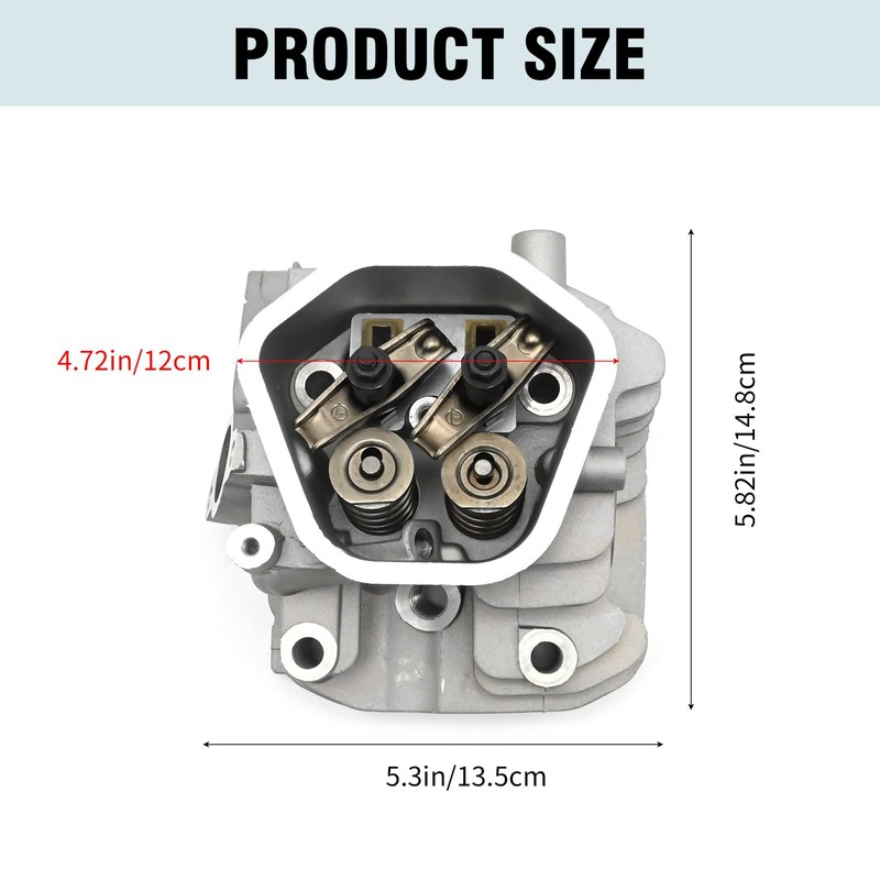 Newnessai Cylinder Head Assembly with Valve Spring Spark Plug Insulator