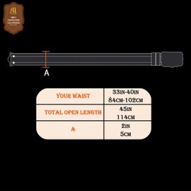 Mythrojan Leather Belt Medieval Viking Embossed Belt with Odin Raven Solid Brass Buckle Renaissance Warrior Knight Genuine Leather Belt Viking LARP Costume Accessories, Brown - 45.25" Long